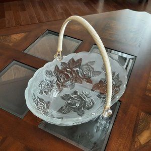 Rose Parade Glass Basket